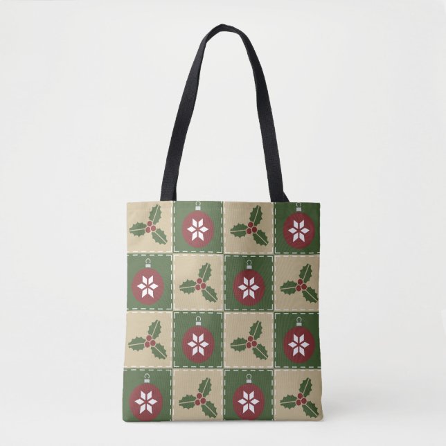 Weihnachts-Quilt-Mehrdruck-Tasche (Vorderseite)