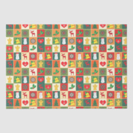 Weihnachts Quilt Muster Seidenpapier