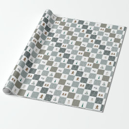 Weihnachts-Quilt-Umschlagpapier Geschenkpapier