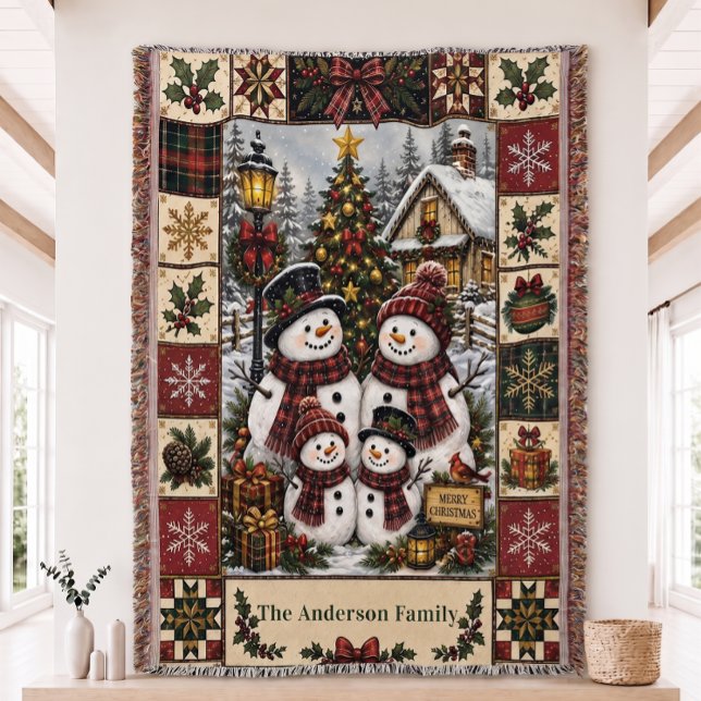 Weihnachts-Quilt-Woven-Wurfdecke  Decke (Von Creator hochgeladen)