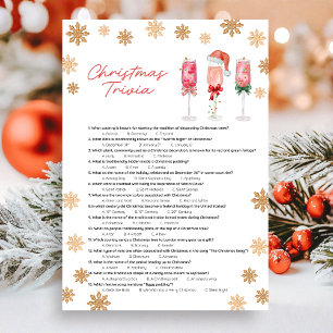Weihnachts-Quiz-Spiel Feiertagskarte