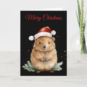 Weihnachts-Quokka Feiertagskarte