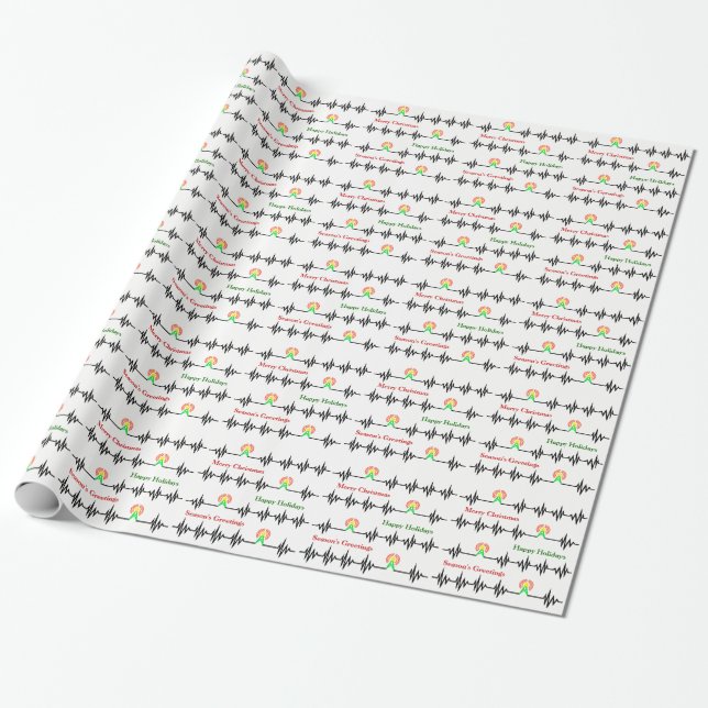 Weihnachts-Radio-Transmitter-Frequenz-Geschenkpapi Geschenkpapier (Ungerollt)