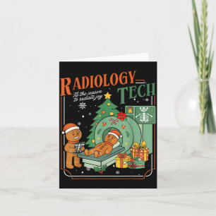 Weihnachts-Radiologie-Techniker Lustiger Gingerbre Karte