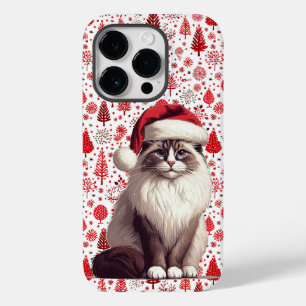 Weihnachts-Ragdoll-Katze, Weihnachts-Weihnachtsman Case-Mate iPhone 14 Pro Hülle