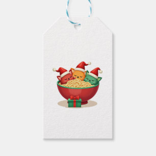 Weihnachts Ramen Cat Santa Anime Meow Kitty Meow C Geschenkanhänger