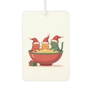 Weihnachts-Ramen-Katzen-Santa-Anime-Miau-Kitty-Mia Autolufterfrischer