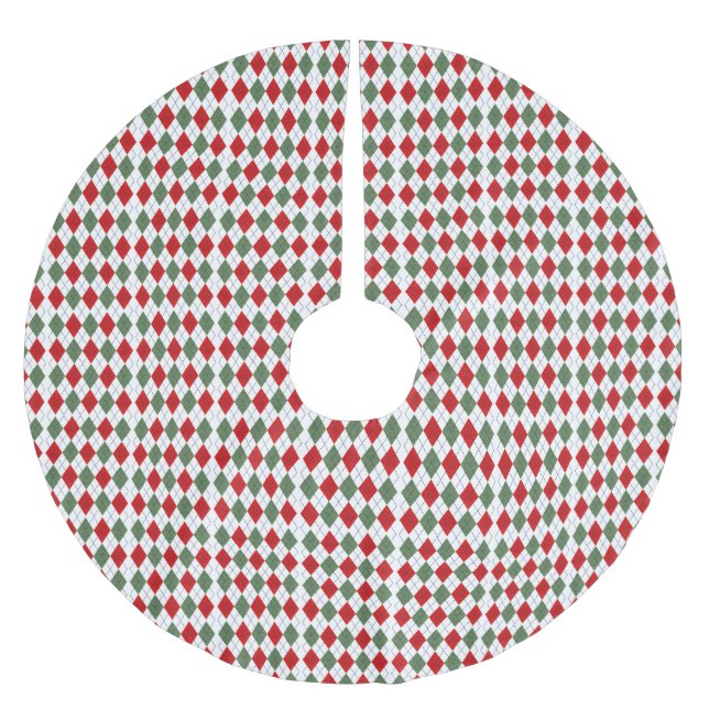 Weihnachts-Raute-Baumrock Polyester Weihnachtsbaumdecke (Vorderseite)