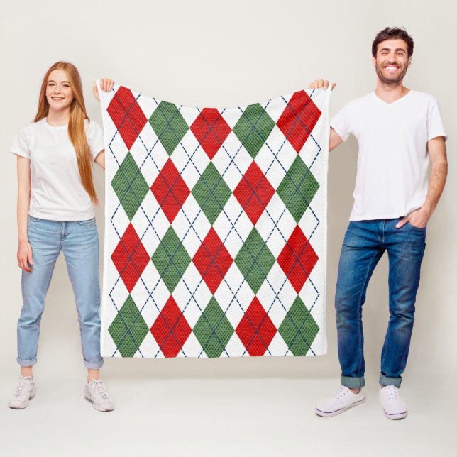 Weihnachts-Raute Fleecedecke (Beispiel)