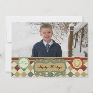 Weihnachts-Raute - individuelle Weihnachts-Fotokar Feiertagskarte