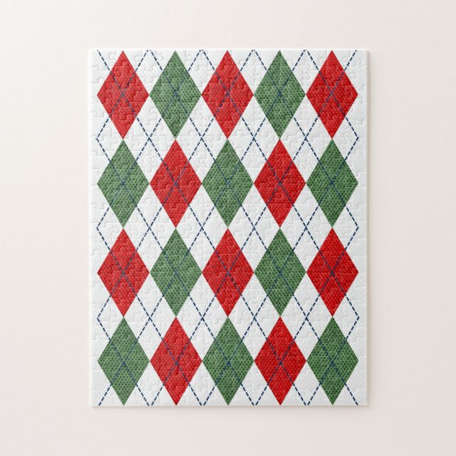 Weihnachts-Raute Puzzle (Vertikal)