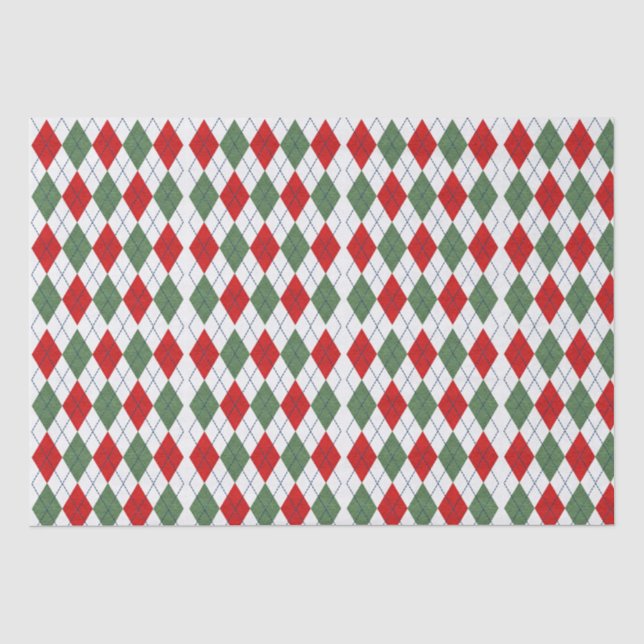 Weihnachts-Raute Seidenpapier (Vorderseite)