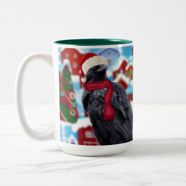 Weihnachts-Raven ganz aus Coffee Tasse (Links)