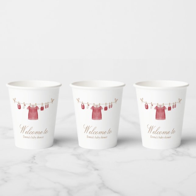Weihnachts Red Baby Duschpapier Cups Pappbecher (Multi)
