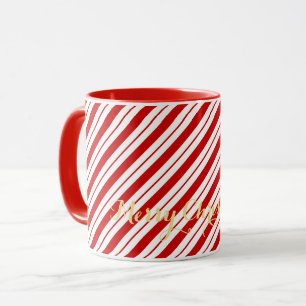 Weihnachts Red Candy Stripes Niedliche Weihnachtsf Tasse