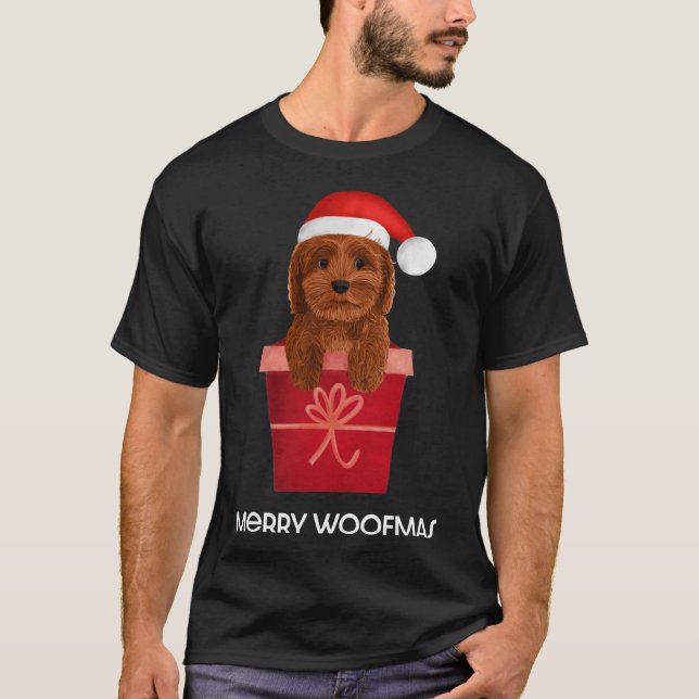 Weihnachts Red Cockapoo Cavapoo Cavoodle Doodle Cl T-Shirt (Vorderseite)
