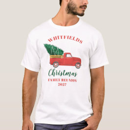 Weihnachts-Red-Truck-Familie Wiedersehen Custom Ma T-Shirt