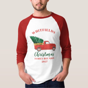 Weihnachts-Red-Truck-Familie Wiedersehen Custom Ma T-Shirt