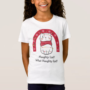 Weihnachts-Regenbogen-Katze auf der Ungezogen-List T-Shirt