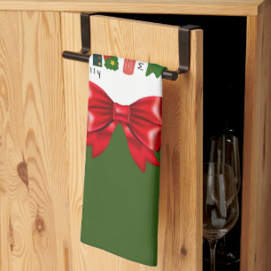 Weihnachts-Regenbogen Lass es schneien Geschirrtuch