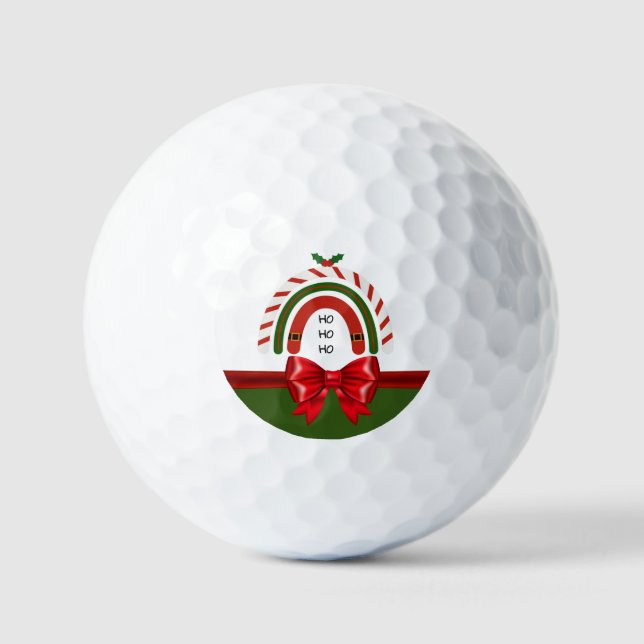 Weihnachts-Regenbogen Lass es schneien Golfball (Vorderseite)