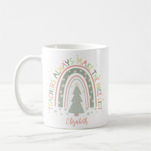 Weihnachts-Regenbogen-Lehrergeschenk Anpassbar Kaffeetasse