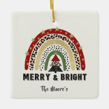 Weihnachts-Regenbogen Merry and Bright Ornament