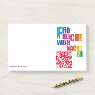 Weihnachts-Regenbogen-Notizen Post-it Klebezettel