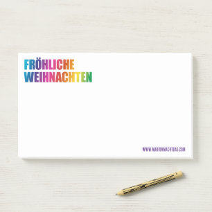 Weihnachts-Regenbogen-Notizen Post-it Klebezettel