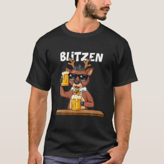 Weihnachts-Reindeer Blitzen Xmas Group-Kostüm T-Shirt