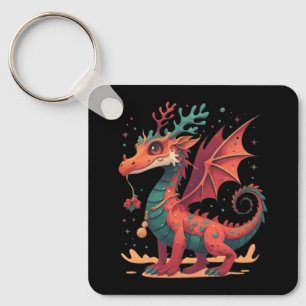 Weihnachts-Reindeer Dragon Abstrakt Stilvoller Car Schlüsselanhänger