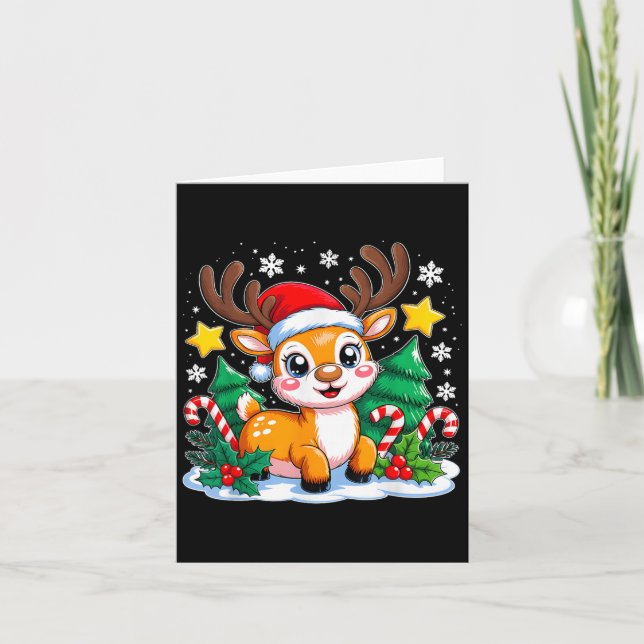 Weihnachts Reindeer Funny Xmas Squad Boys Girls To Karte (Vorderseite)