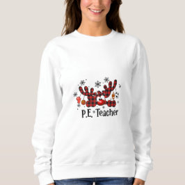 Weihnachts-Reindeer-PE-Lehrer Sweatshirt