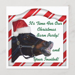 Weihnachts Reitpony Party Einladung