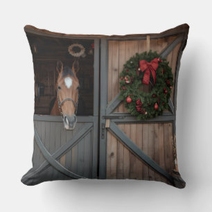 Weihnachts-Reitstall-Kissen Kissen