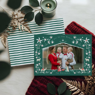 Weihnachts-Religiöse Krippe Familienszenario Foto Feiertagskarte