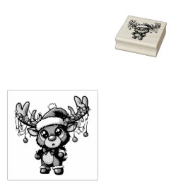 Weihnachts-Rentier-Briefmarke Gummistempel