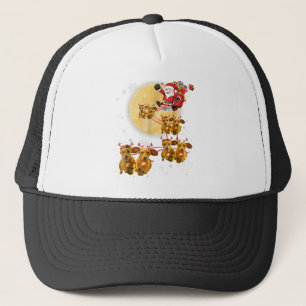 Weihnachts Rentier Dachshund Hundeshirts Lustig Truckerkappe