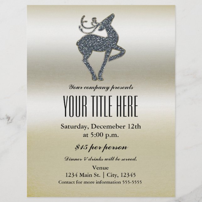 Weihnachts-Rentier-Feiertag Flyer (Vorne)