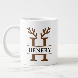 Weihnachts-Rentier-Feiertags-Tasse, individuelle W Jumbo-Tasse
