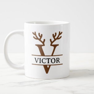 Weihnachts-Rentier-Feiertags-Tasse, individuelle W Jumbo-Tasse