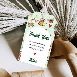 Weihnachts-Rentier-Geburtstagsparty Geschenkanhänger