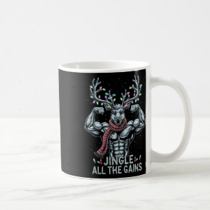 Weihnachts-Rentier-Gym-Workout-Jingle Kaffeetasse