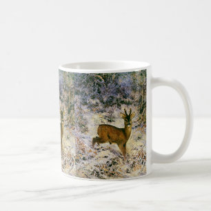 Weihnachts-Rentier im Winter-Forst Schnee Tasse