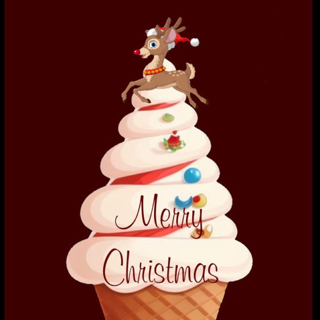 Weihnachts-Rentier-iPhone/iPad-Gehäuse Case-Mate iPhone Hülle (Creamy Vanilla Ice Cream with Reindeer Topping iPhone Case!)