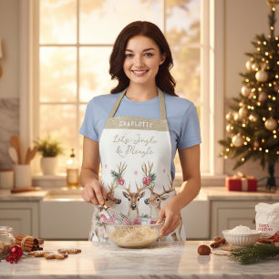 Weihnachts-Rentier Jingle & Mingle Personalisiert Schürze