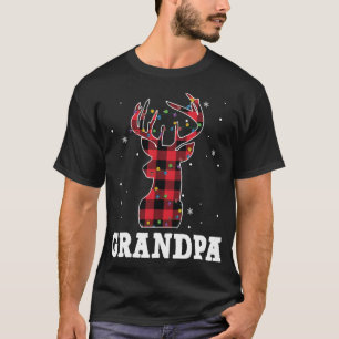 Weihnachts-Rentier Karierte Familie Matching Pajam T-Shirt