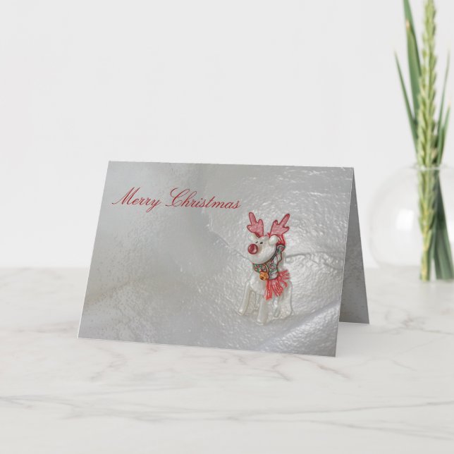 Weihnachts-Rentier-Karte von Janz Feiertagskarte (Vorderseite)