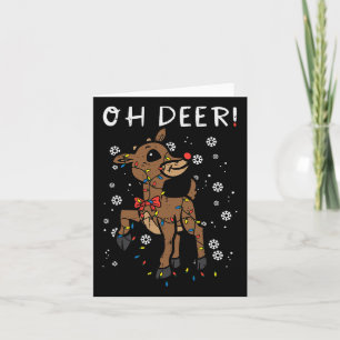 Weihnachts-Rentier Oh Deer Niedlichen Weihnachtsmä Karte