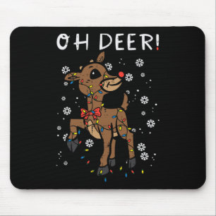 Weihnachts-Rentier Oh Deer Niedlichen Weihnachtsmä Mousepad